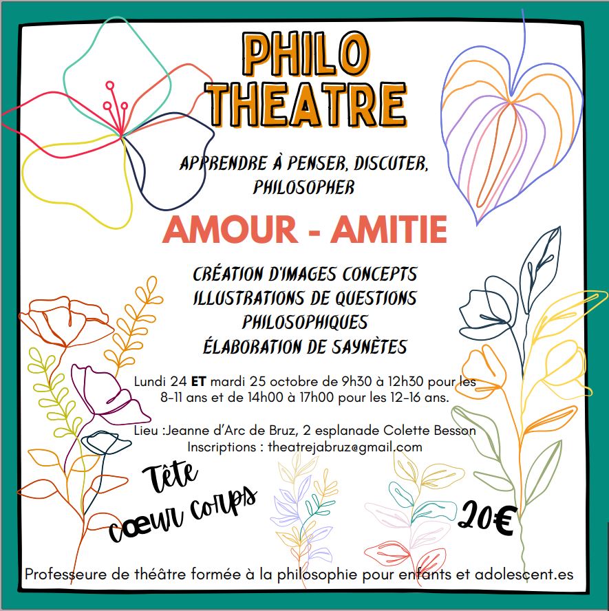 24 et 25-10 : Philo Théâtre, apprendre à penser, d&hellip;