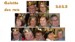 Une pyramide des photos de 7 rois et 4 reines de la section Marche Nordique