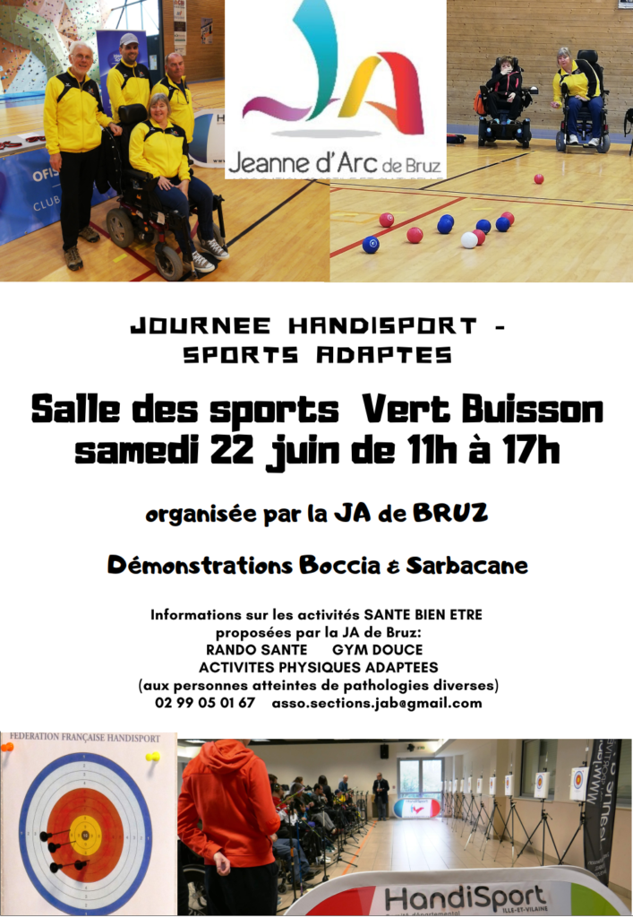 Affiche portes ouvertes Juin 2019 Handisport et Sport adapté