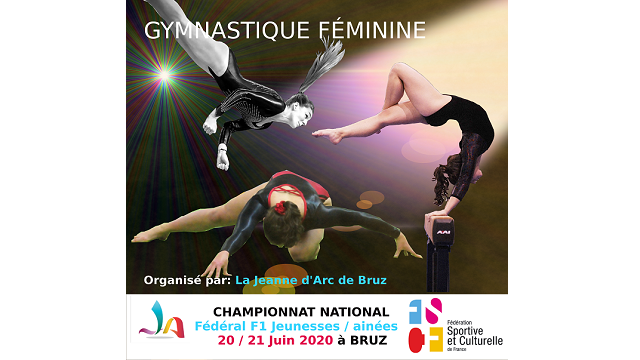Maquette d'affiche pour le Fédéral 2020 de Gymnastique