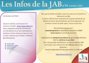 aperçu lettre info JAB Octobre 2019