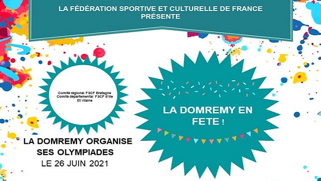 Olympiades de la Domrémy le samedi 26 juin 2021 :&hellip;