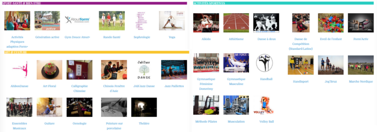 La mosaïque des activités de la JAB