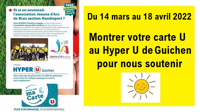 Du 14 mars au 18 avril au Hyper U de Guichen: Sout&hellip;