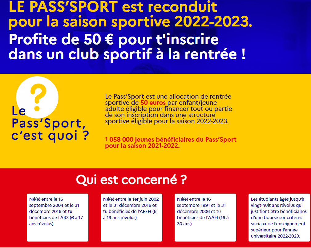 Plaquette de l'action Pass'Sport