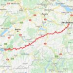 Tracé de la ViaAlpina sur la carte de la Suisse